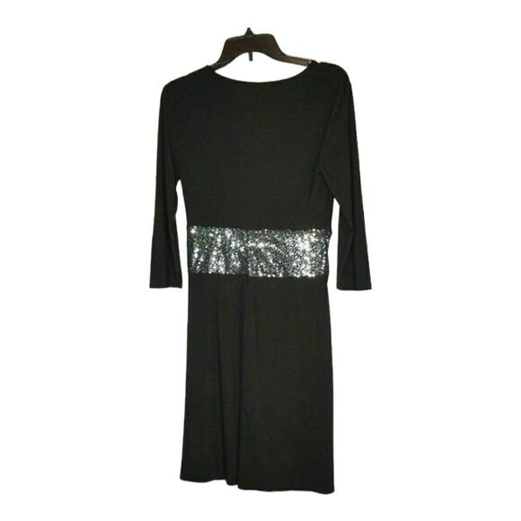 Black Sequin Dress Size 8 Christmas New Years Eve Party NEW - Picture 2 of 9